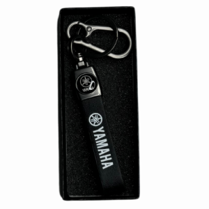 Yamaha Leather Key Chain, Key Ring with Metal & Leather finish Key Chain for Men & Women| For Scooter, bike & car