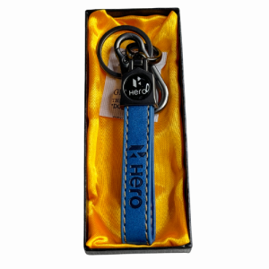 Hero Leather Key Chain, Key Ring with Metal & Leather finish Key Chain for Men & Women| For Scooter, bike & car