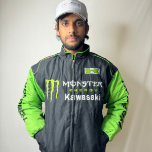 Kawasaki Monster Embroidery Vintage Racing Jacket | Unisex | F1 Bomber Jacket